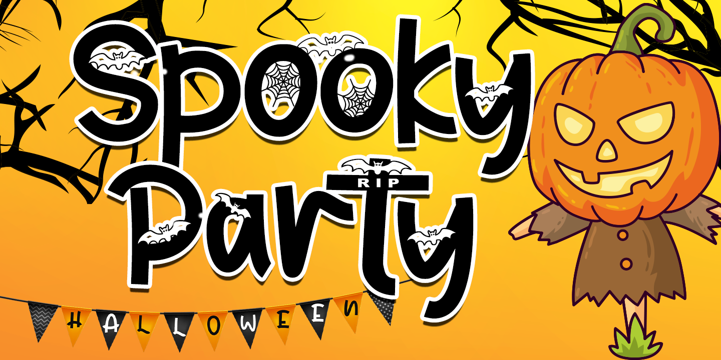 Ejemplo de fuente Spooky Party #1